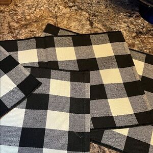 Black and White Checkered Placemats